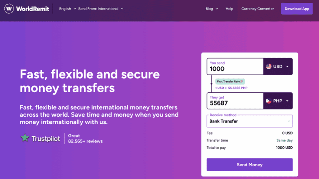 WorldRemit Home
