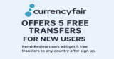 CurrencyFair Offers 5 Free Transfers for New Users