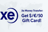 Xe money transfer: Get $/€/£50 gift card!